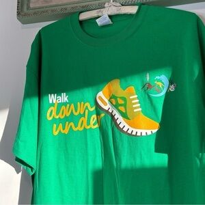Northwell walk down under green graphic T-shirt, crewneck adult XL